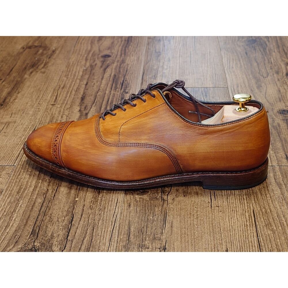 Allen Edmonds Fifth Avenue 11EEE (3E) Tan Brown Oxford Captoe Dress Shoes - Picture 3 of 10